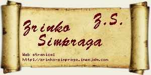 Zrinko Šimpraga vizit kartica